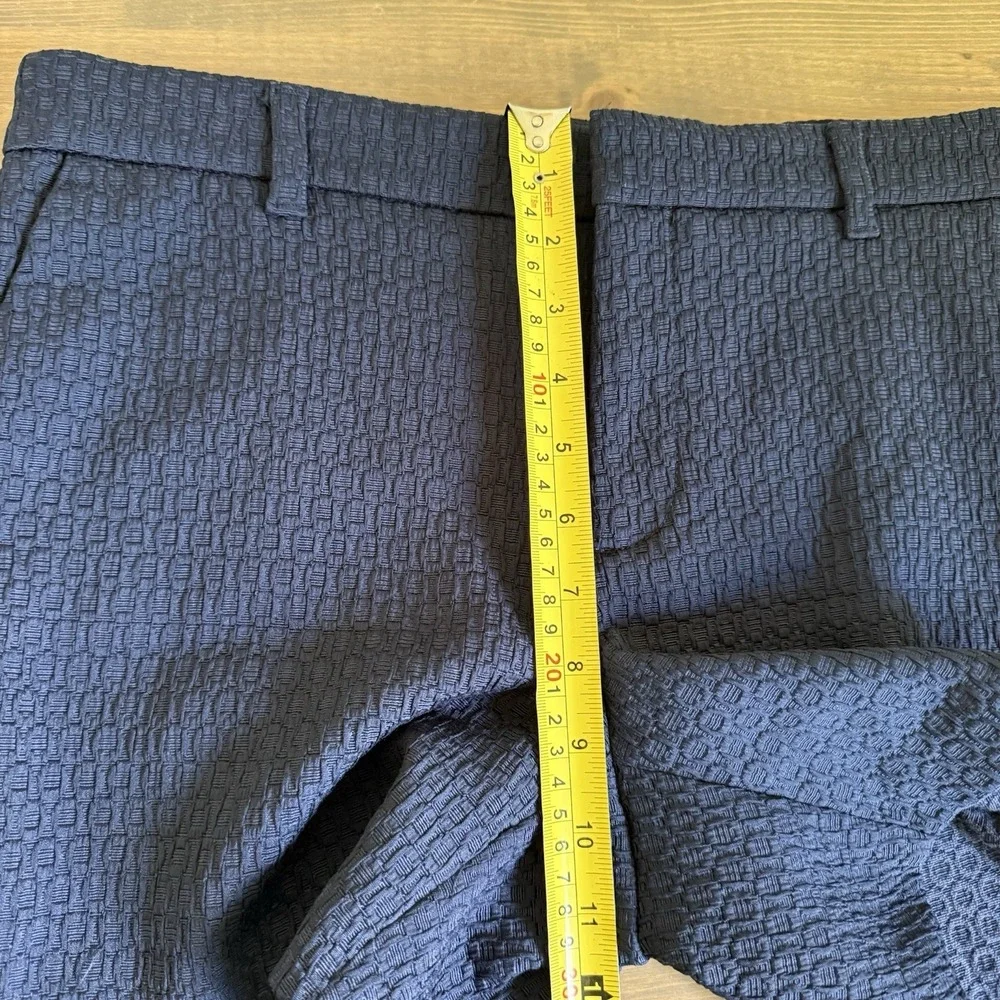 Banana Republic Womens 6 Navy Blue‎ Mid Rise Textured Chino Shorts